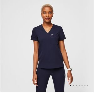 Figs Catarina Scrub Top Navy XS